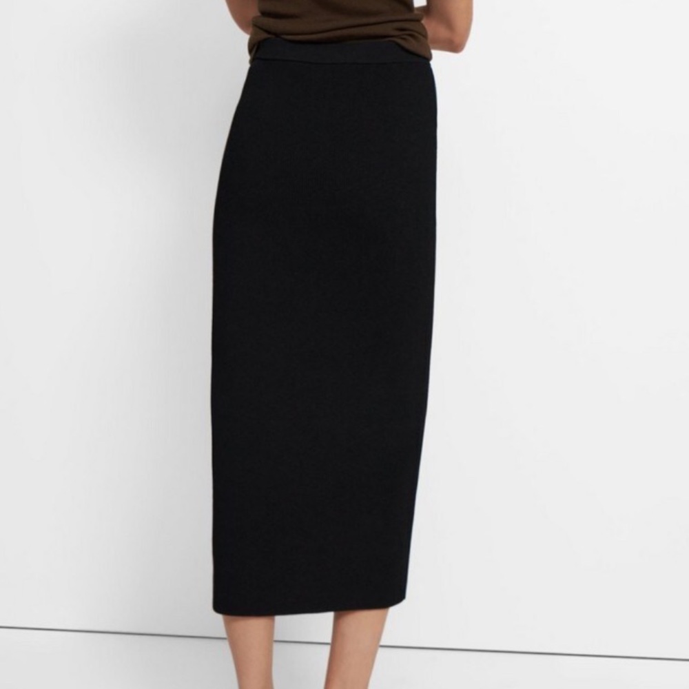 NWT Theory Compact Rib Straight Skirt - Picture 3 of 5